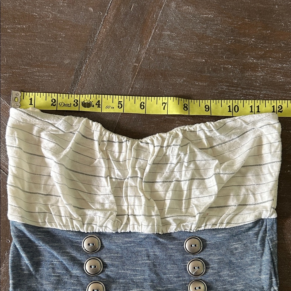 Wet Seal White and Black Striped Top - Picture 5 of 6